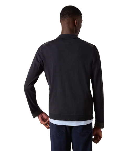 Sweater Ls Polo - Black Melange
