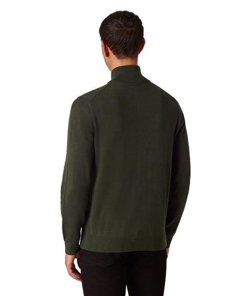 Sweater Zip Neck Zeb Bad - Very Dark Green