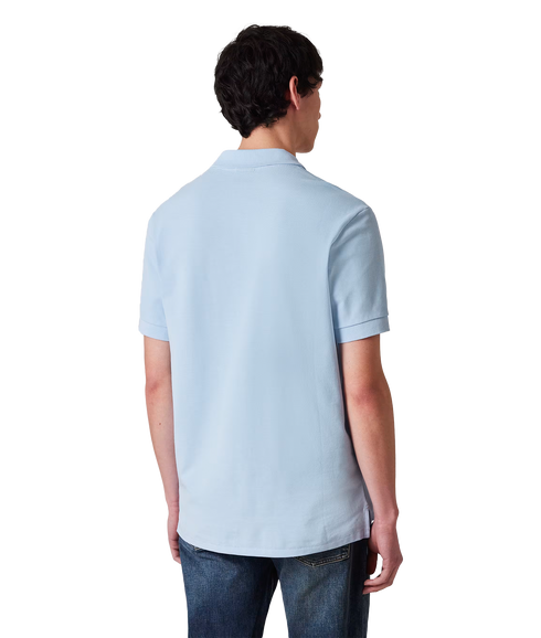 Reg Fit Ss Polo Shirt Zebra - Light Blue