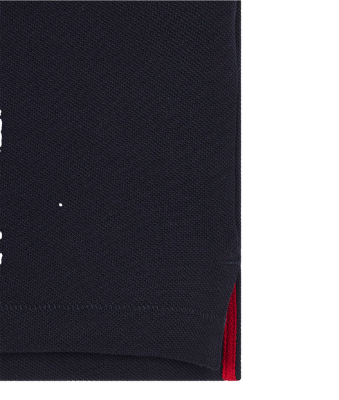 Reg Fit Ss Polo Shirt Zebra - Very Dark Navy
