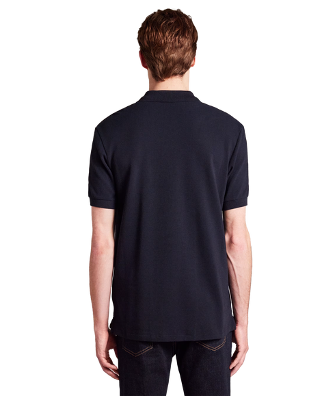 Reg Fit Ss Polo Shirt Zebra - Very Dark Navy