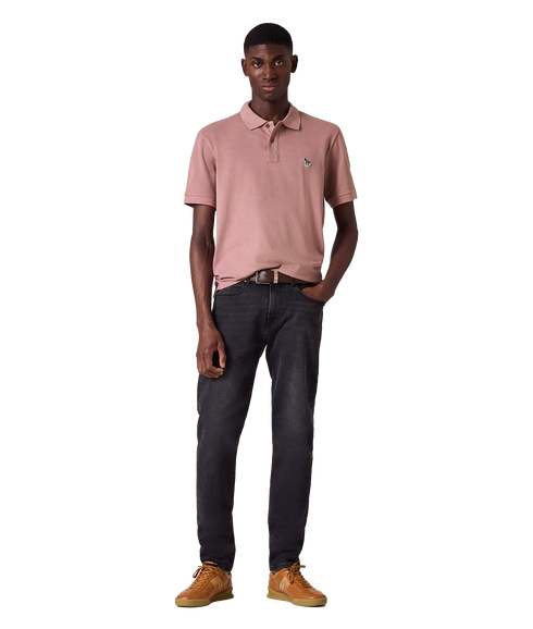 Reg Fit Ss Polo Shirt Zebra - Mauve