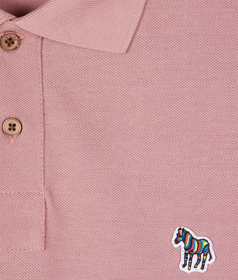 Reg Fit Ss Polo Shirt Zebra - Mauve