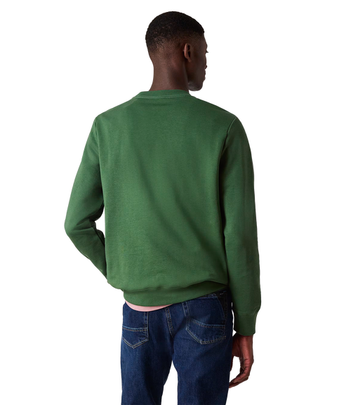 Reg Fit Sweatshirt Zebra - Forest Green
