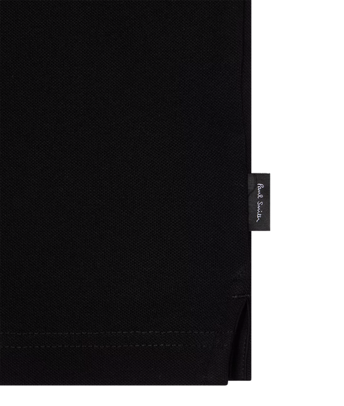 Reg Fit Ss Button Front Polo - Black