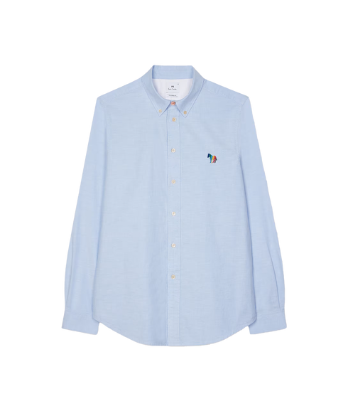 Ls Tailored Fit Shirt Bs Zeb - Light Blue