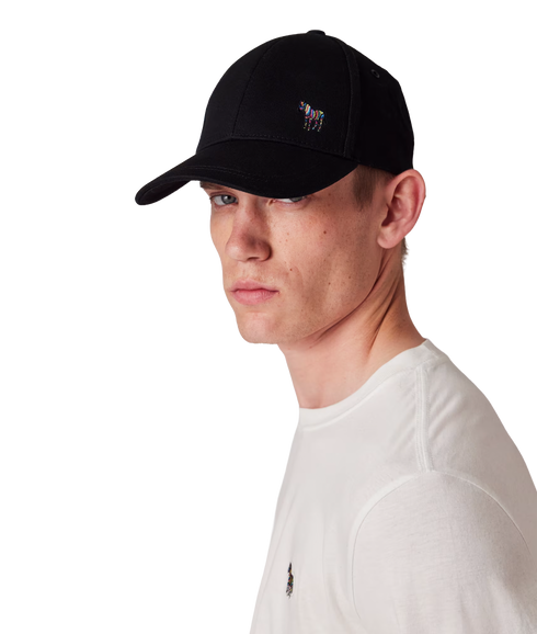 Men Cap Zebra - Black