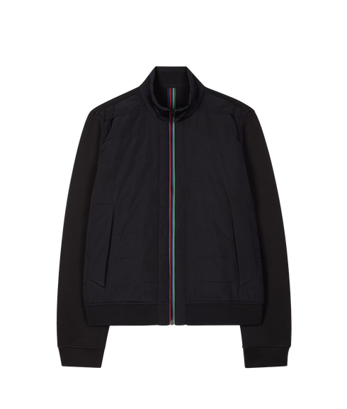 Sports Stripe Fibre Down Jkt - Black