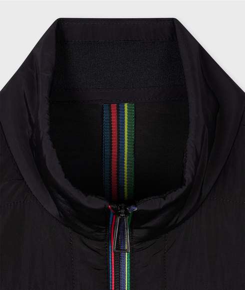Sports Stripe Fibre Down Jkt - Black