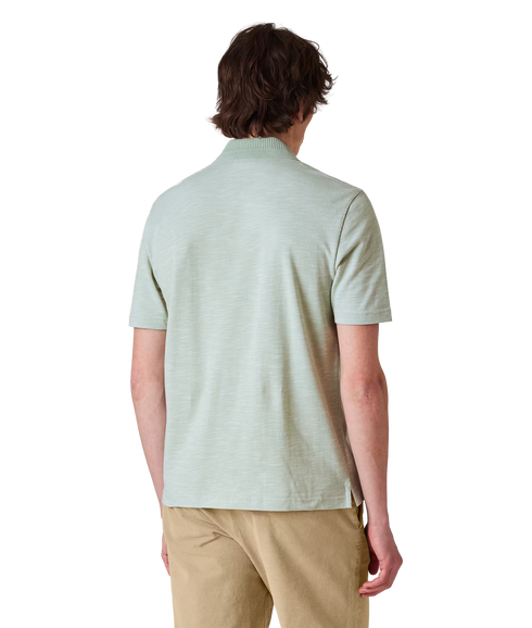 Ss Polo Shirt Button Front - Green