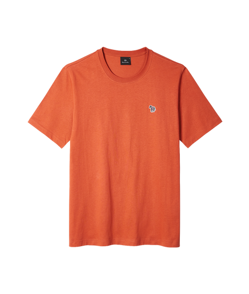 Mens Reg Fit Ss Tshirt Zebra - Dark Rust