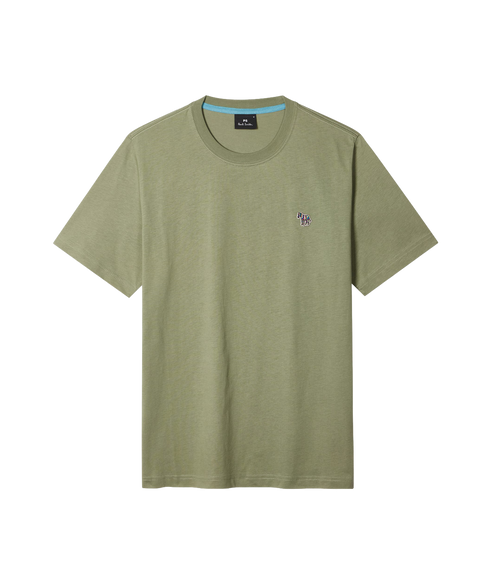 Mens Reg Fit Ss Tshirt Zebra - LT Greyish Green