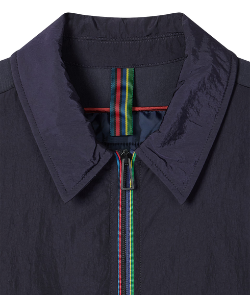 Mens Mixed Media Gilet - Very Dark Navy