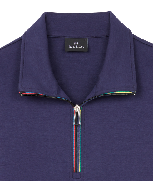 Mens Half Zip Sweat Top - Navy