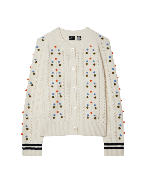 Womens Knitted Sweater Crew Neck - White