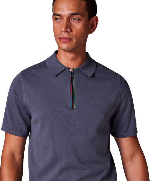 Mens Sweater Ss Polo - Anthracite