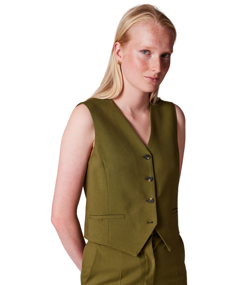 Womens Waistcoat - Green