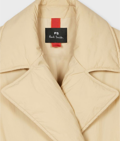 Womens Wadded Nylon Jacket - Brown