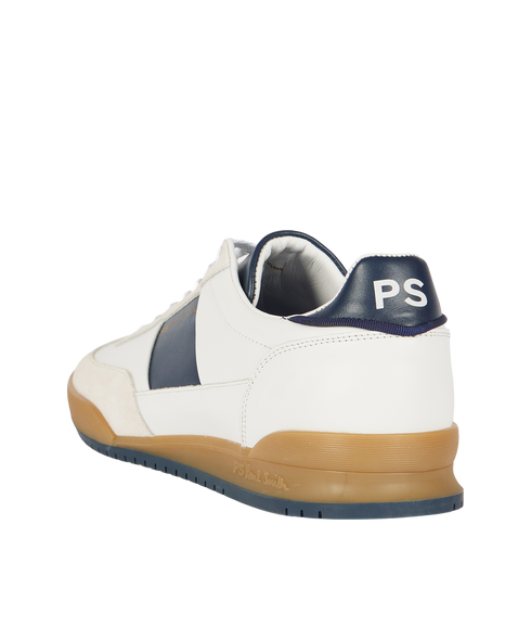 Dover White Navy Side Panel Trainers - White