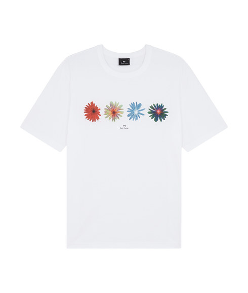 Mens Casual Fit Ss T Shirt Flowers