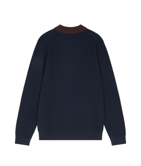 Mens Sweater Ls Polo