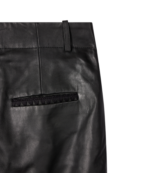 Womens Leather Trousers - Black