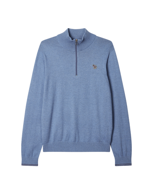 Mens Sweater Zip Neck Zeb Bad