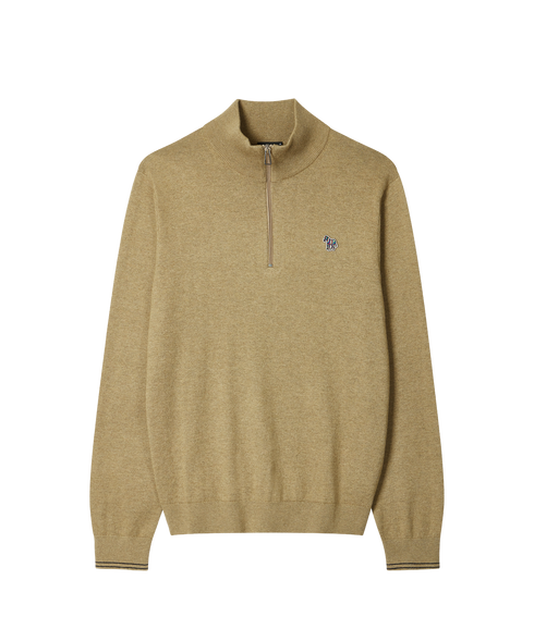Mens Sweater Zip Neck Zeb Bad