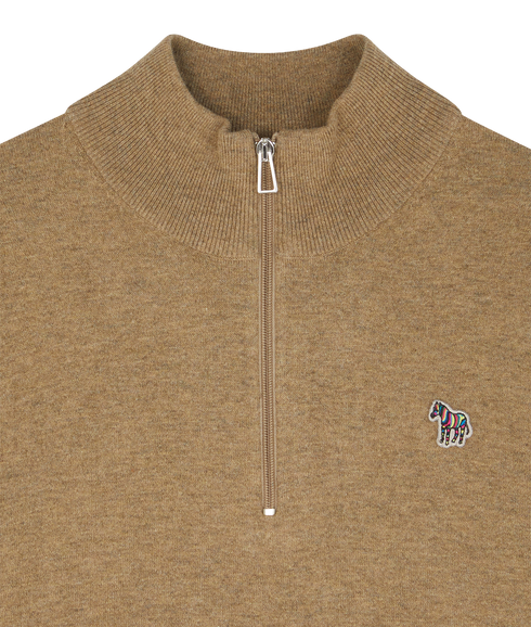 Mens Sweater Zip Neck Zeb Bad