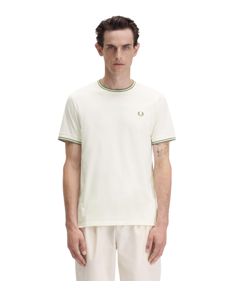 Twin Tipped T-Shirt - Ecru/Mint