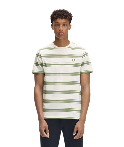 Fine Stripe T-Shirt - Light Ecru
