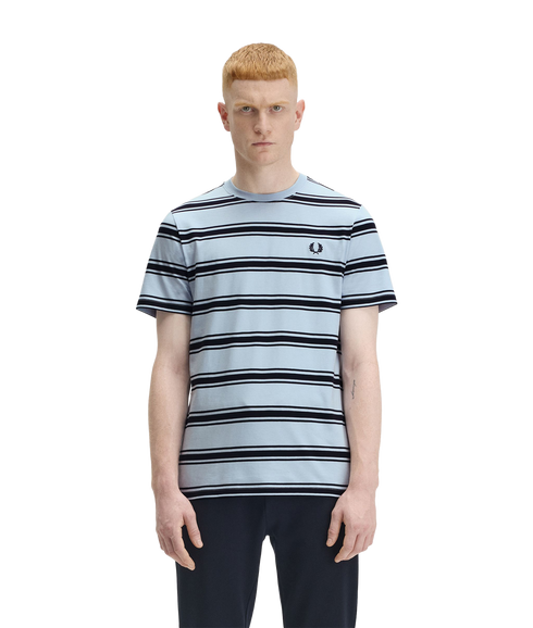 Fine Stripe T-Shirt - Light Smoke