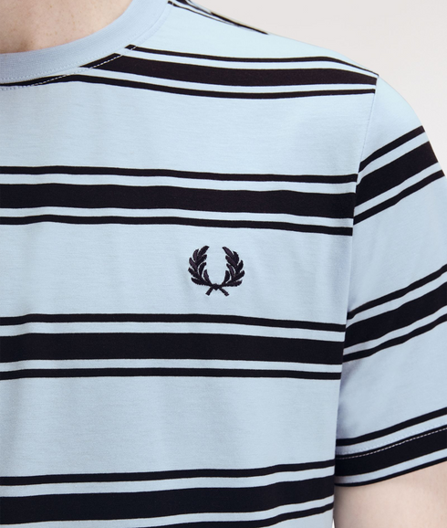 Fine Stripe T-Shirt - Light Smoke