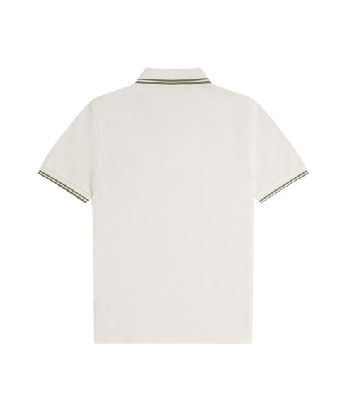 Twin Tipped Polo - Ecru/Mint