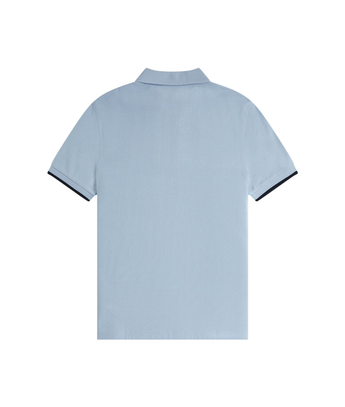 Crepe Pique Zip Polo - Light Smoke