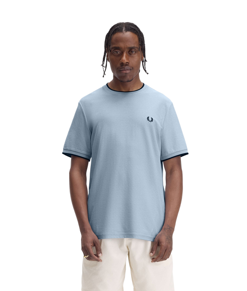 Crepe Pique T-Shirt - Light Smoke