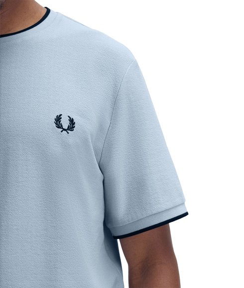 Crepe Pique T-Shirt - Light Smoke
