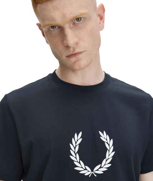 Laurel Wreath Graphic T-Shirt - Navy