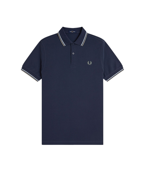 Twin Tipped Fred Perry Shirt - Navy