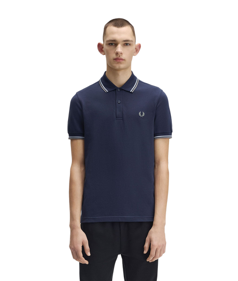 Twin Tipped Fred Perry Shirt - Navy
