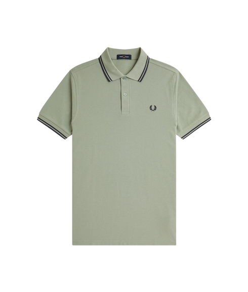 Twin Tipped Fred Perry Shirt - Bayleaf