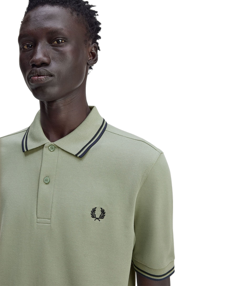 Twin Tipped Fred Perry Shirt - Bayleaf