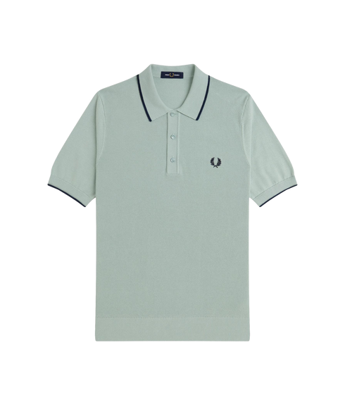 Pique Stitch Knitted Shirt - Bayleaf