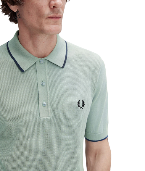 Pique Stitch Knitted Shirt - Bayleaf
