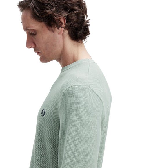 Pique Stitch Jumper - Bayleaf