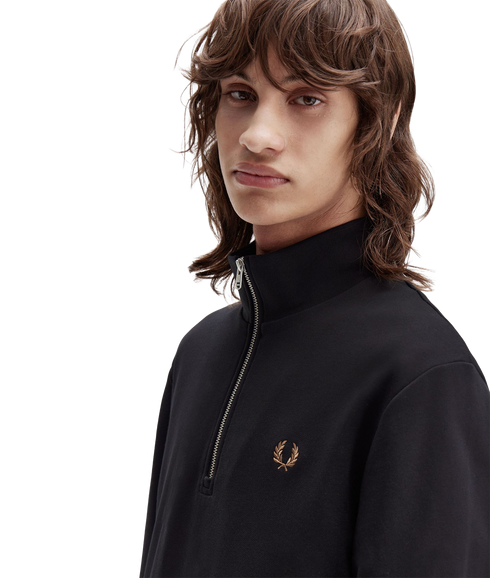 Half Zip Sweatshirt - Black