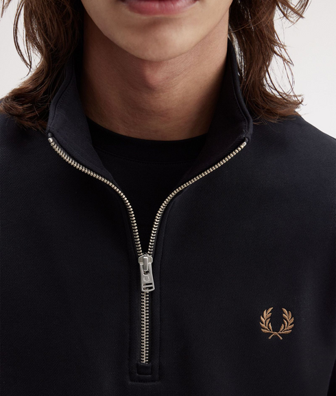 Half Zip Sweatshirt - Black