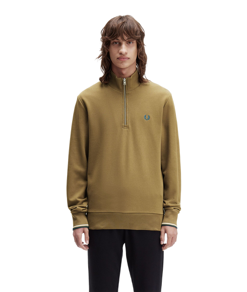 Half Zip Sweatshirt - Stone