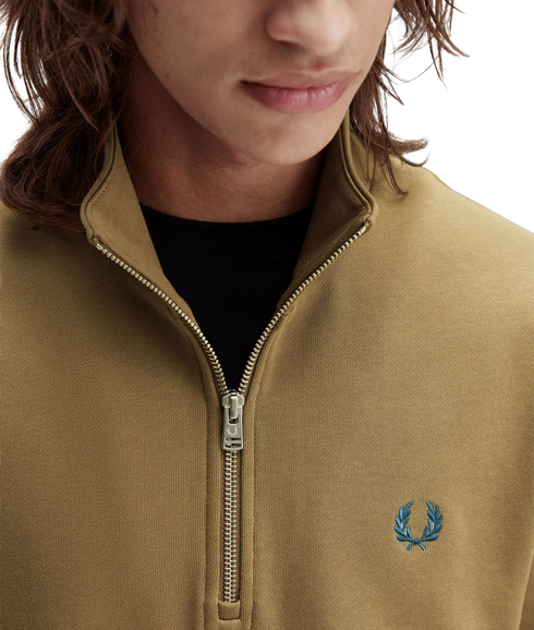 Half Zip Sweatshirt - Stone