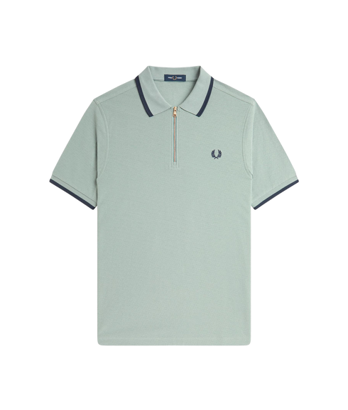 Crepe Pique Polo Shirt - Bayleaf